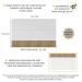 Painel com Suporte TV 65" e Prateleira Amsterdã Up Multimóveis Branco/Rustic