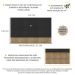 Painel com Suporte TV 65" e Prateleira Amsterdã Up Multimóveis Preto/Rustic