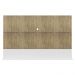 Painel com Suporte TV 65" e Prateleira Amsterdã Up Multimóveis Rustic/Branco