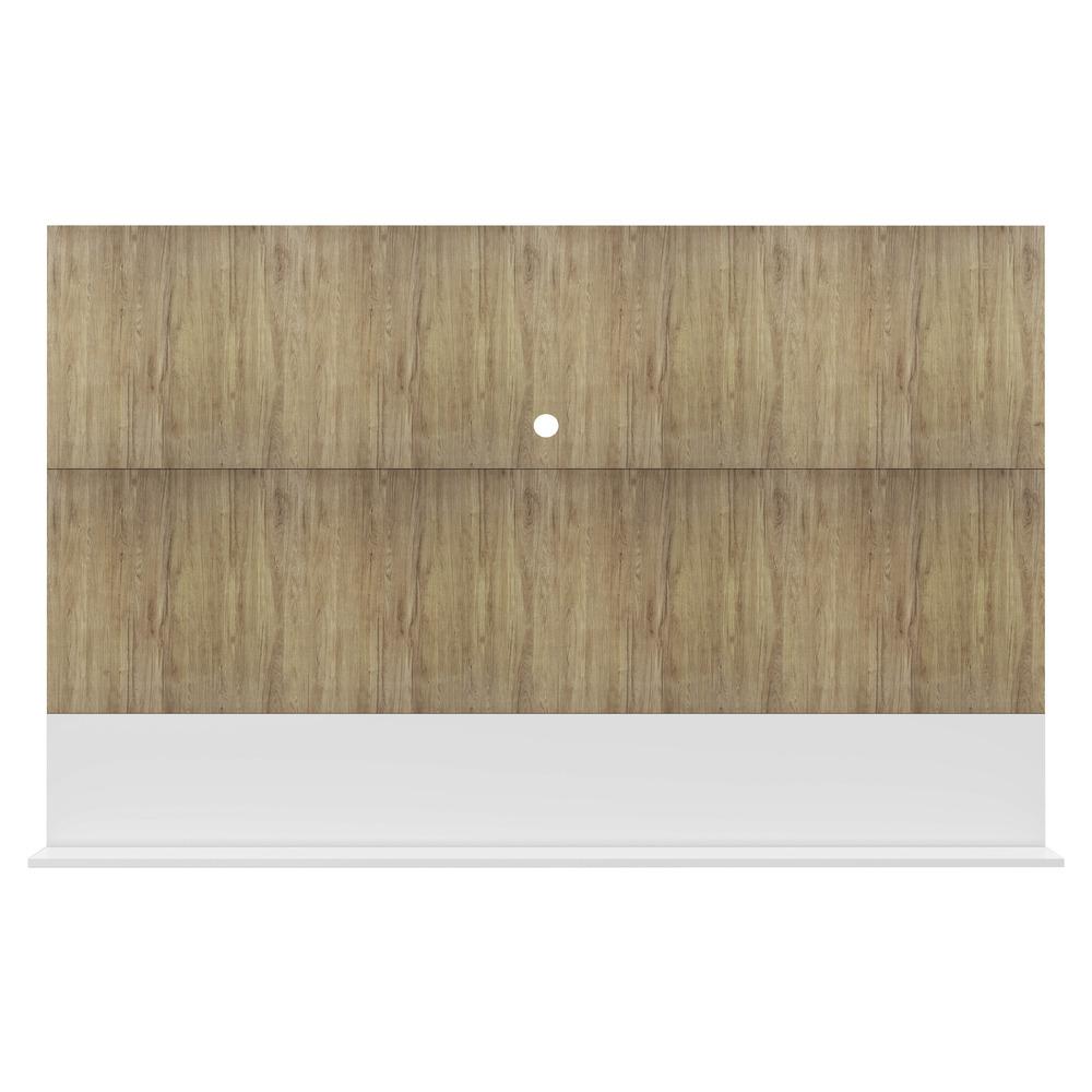 Painel com Suporte TV 65" e Prateleira Amsterdã Up Multimóveis Rustic/Branco
