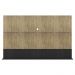 Painel com Suporte TV 65" e Prateleira Amsterdã Up Multimóveis Rustic/Preto