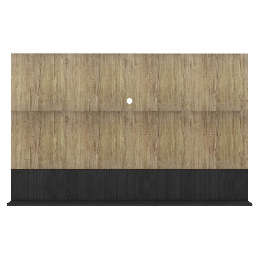 Painel com Suporte TV 65" e Prateleira Amsterdã Up Multimóveis Rustic/Preto