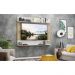 Painel com Suporte TV 65" e Prateleiras Amsterdã Classic Multimóveis Rustic/Branco