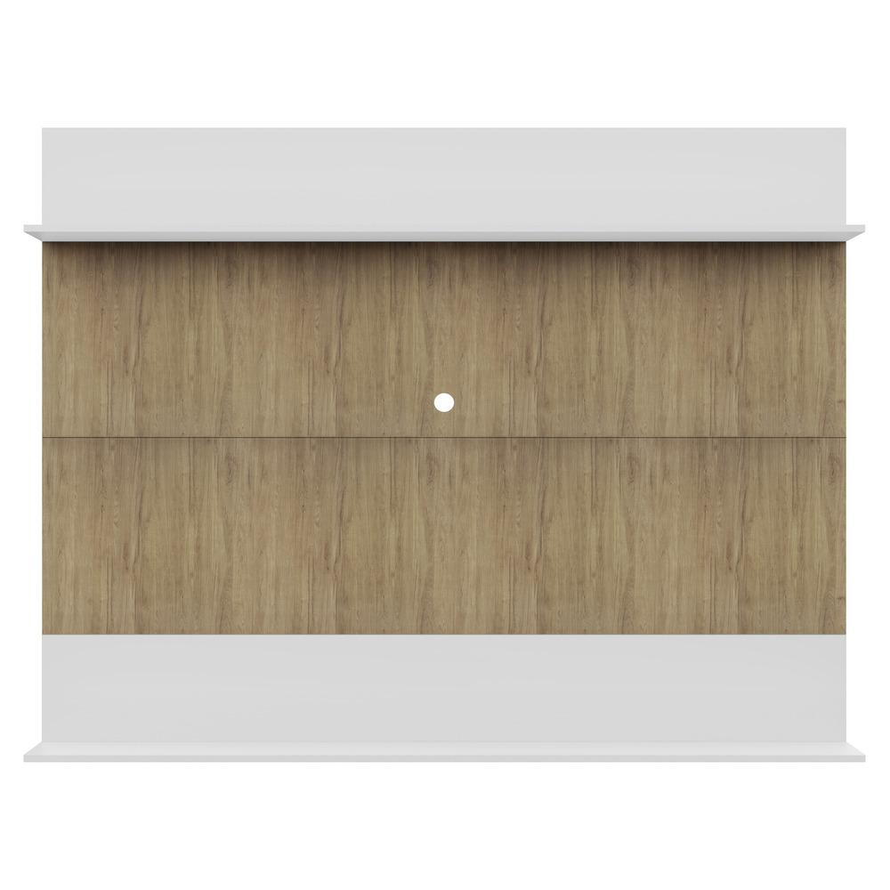 Painel com Suporte TV 65" e Prateleiras Amsterdã Classic Multimóveis Rustic/Branco