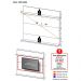Painel com Suporte TV 65" e Prateleiras Amsterdã Classic Multimóveis Rustic/Preto