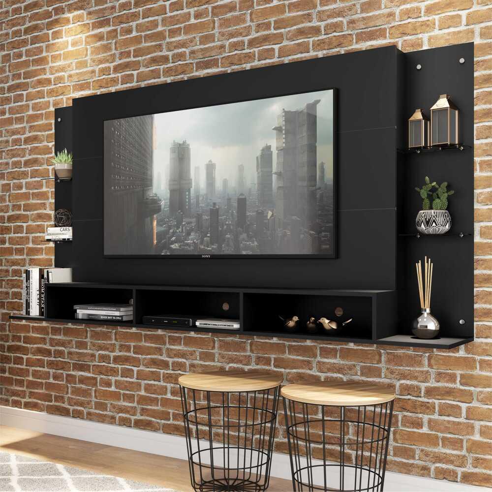 Painel com Suporte para TV até 65" Multimóveis Nairóbi Plus FG3356 Preto