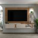 Painel com Suporte para TV até 72 Polegadas 2 Portas Multimóveis CR45318 Cinamomo/Off White