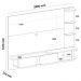 Painel com Suporte para TV até 72 Polegadas 2 Portas Multimóveis CR45318 Off White/Pinho Ripado