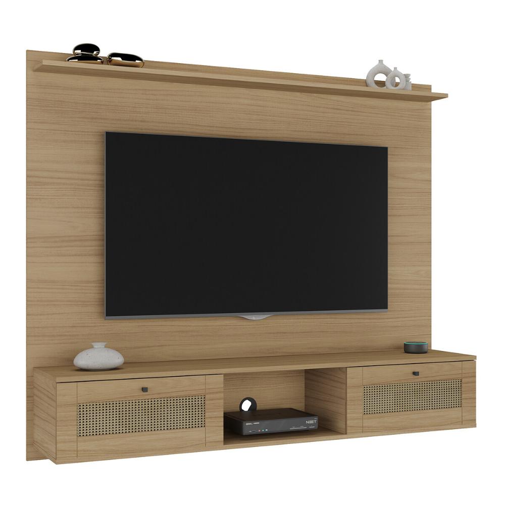Painel com Suporte para TV até 72 Polegadas 2 Portas Multimóveis CR45319 Carvalho