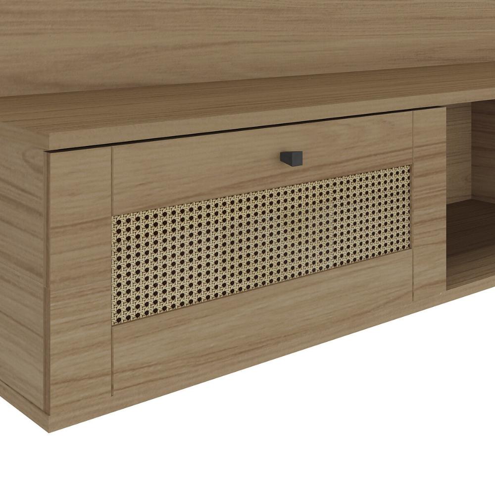 Painel com Suporte para TV até 72 Polegadas 2 Portas Multimóveis CR45319 Carvalho
