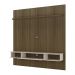 Painel com Suporte para TV até 75 Pol com LED Multimóveis CR45314 Pinho Ripado/Off White