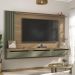 Painel com Suporte para TV até 75 Polegadas 3 Gavetas Multimóveis CR45317 Carvalho/Menta