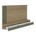 Painel com Suporte para TV até 75 Polegadas 3 Gavetas Multimóveis CR45317 Carvalho/Menta
