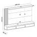 Painel com Suporte para TV até 75 Polegadas 3 Gavetas Multimóveis CR45317 Cinamomo/Off White