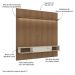 Painel com Suporte para TV até 75 Polegadas com LED e 1 Porta Multimóveis CR45314 Cinamomo/Off White