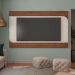 Painel com Suporte para TV até 86 Polegadas 220cm Multimóveis CR45315 Cedro/Off White