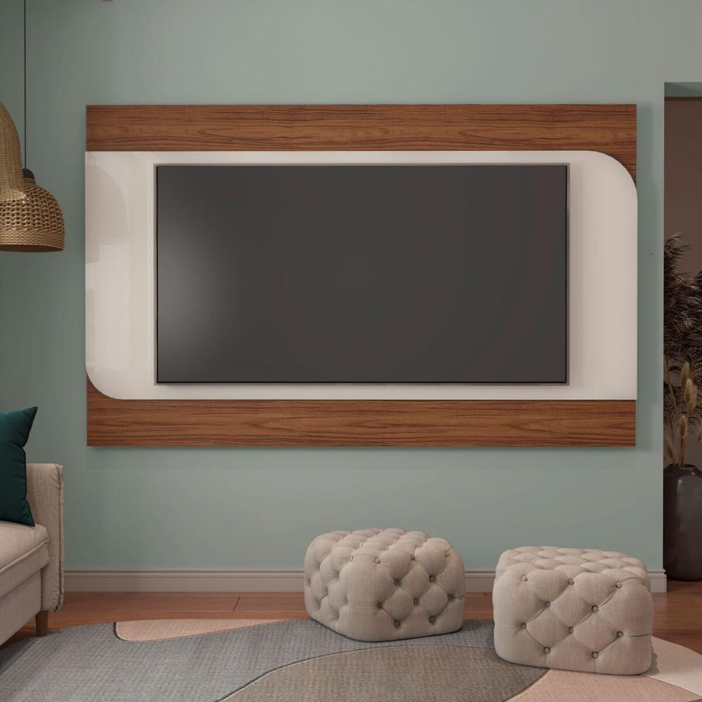 Painel com Suporte para TV até 86 Polegadas 220cm Multimóveis CR45315 Cedro/Off White