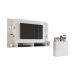 Painel para TV 60 Polegadas com Prateleiras Vidro e Aparador 2 Portas Multimóveis MP1099 Branco