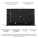 Painel para TV até 60" Multimóveis Nairóbi FG2739 Preto