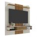 Painel para TV até 65 Polegadas com 1 Porta Basculante e Nichos Multimóveis CR45287 Off White/Cinamomo/Ripado
