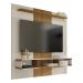 Painel para TV até 65 Polegadas com 1 Porta Basculante e Nichos Multimóveis CR45287 Off White/Cinamomo/Ripado
