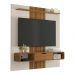 Painel para TV até 65 Polegadas com 1 Porta Basculante e Nichos Multimóveis CR45287 Off White/Naturalle/Ripado