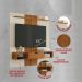 Painel para TV até 65 Polegadas com 1 Porta Basculante e Nichos Multimóveis CR45287 Off White/Naturalle/Ripado