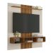 Painel para TV até 65 Polegadas com 1 Porta Basculante e Nichos Multimóveis CR45287 Off White/Naturalle/Ripado