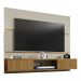 Painel para TV até 65 Polegadas com 2 Portas Basculantes Multimóveis CR45281 Off White/Cinamomo/Ripado