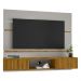 Painel para TV até 65 Polegadas com 2 Portas Basculantes Multimóveis CR45281 Off White/Naturalle/Ripado