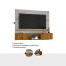 Painel para TV até 65 Polegadas com 2 Portas Basculantes Multimóveis CR45281 Off White/Naturalle/Ripado