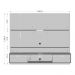 Painel para TV até 65 Polegadas com 2 Portas Basculantes Multimóveis CR45281 Off White/Naturalle/Ripado