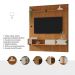 Painel para TV até 75 Polegadas Ripado com 1 Gaveta e Nicho Multimóveis CR45288 Naturalle/Off White
