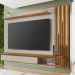 Painel para TV até 80 Polegadas com Ripado Fita LED e 2 Gavetas Multimóveis CR45285 Off White/Naturalle