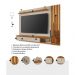Painel para TV até 80 Polegadas com Ripado Fita LED e 2 Gavetas Multimóveis CR45285 Off White/Naturalle