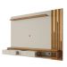 Painel para TV até 80 Polegadas com Ripado Fita LED e 2 Gavetas Multimóveis CR45285 Off White/Naturalle