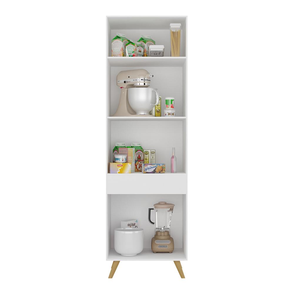 Paneleiro 2 Portas 62cm Veneza Multimóveis V3739 Branco/Dourado