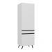 Paneleiro 2 Portas 62cm Veneza Multimóveis V3739 Branco/Preto