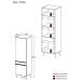 Paneleiro 2 Portas 62cm Veneza Multimóveis V3739 Preto/Branco