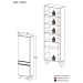 Paneleiro 2 Portas 62cm Veneza Multimóveis V3746 Branco/Dourado