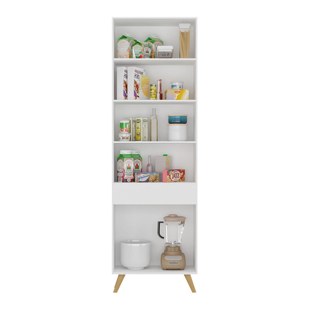 Paneleiro 2 Portas 62cm Veneza Multimóveis V3746 Branco/Dourado