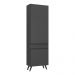 Paneleiro 2 Portas 62cm Veneza Multimóveis V3746 Preto