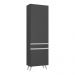 Paneleiro 2 Portas 62cm Veneza Multimóveis V3746 Preto/Branco