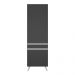 Paneleiro 2 Portas 62cm Veneza Multimóveis V3746 Preto/Branco
