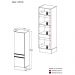 Paneleiro 2 Portas 62cm com Rodapé Veneza Multimóveis V2119 Branco/Dourado
