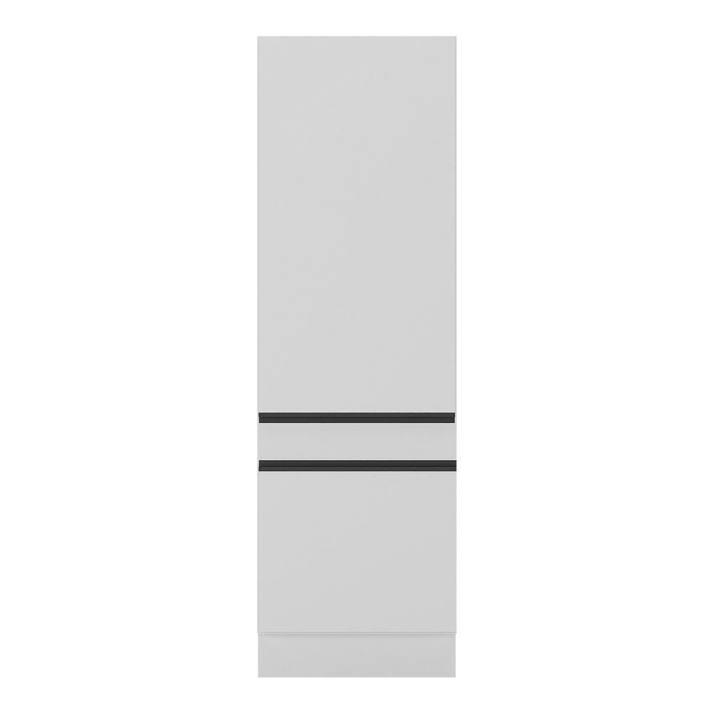 Paneleiro 2 Portas 62cm com Rodapé Veneza Multimóveis V2119 Branco/Preto