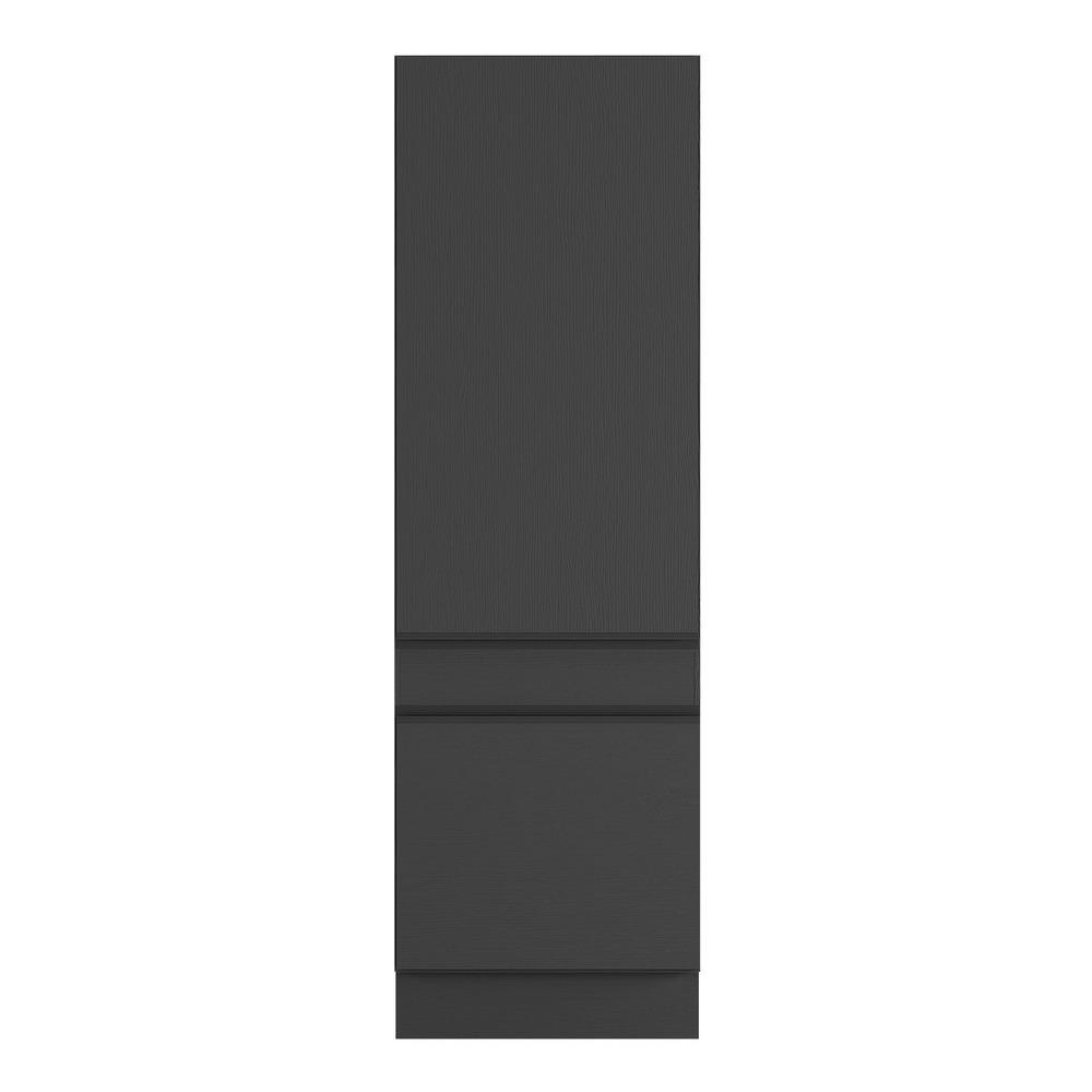 Paneleiro 2 Portas 62cm com Rodapé Veneza Multimóveis V2119 Preto