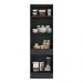 Paneleiro 2 Portas 62cm com Rodapé Veneza Multimóveis V2119 Preto/Dourado