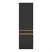 Paneleiro 2 Portas 62cm com Rodapé Veneza Multimóveis V2119 Preto/Dourado