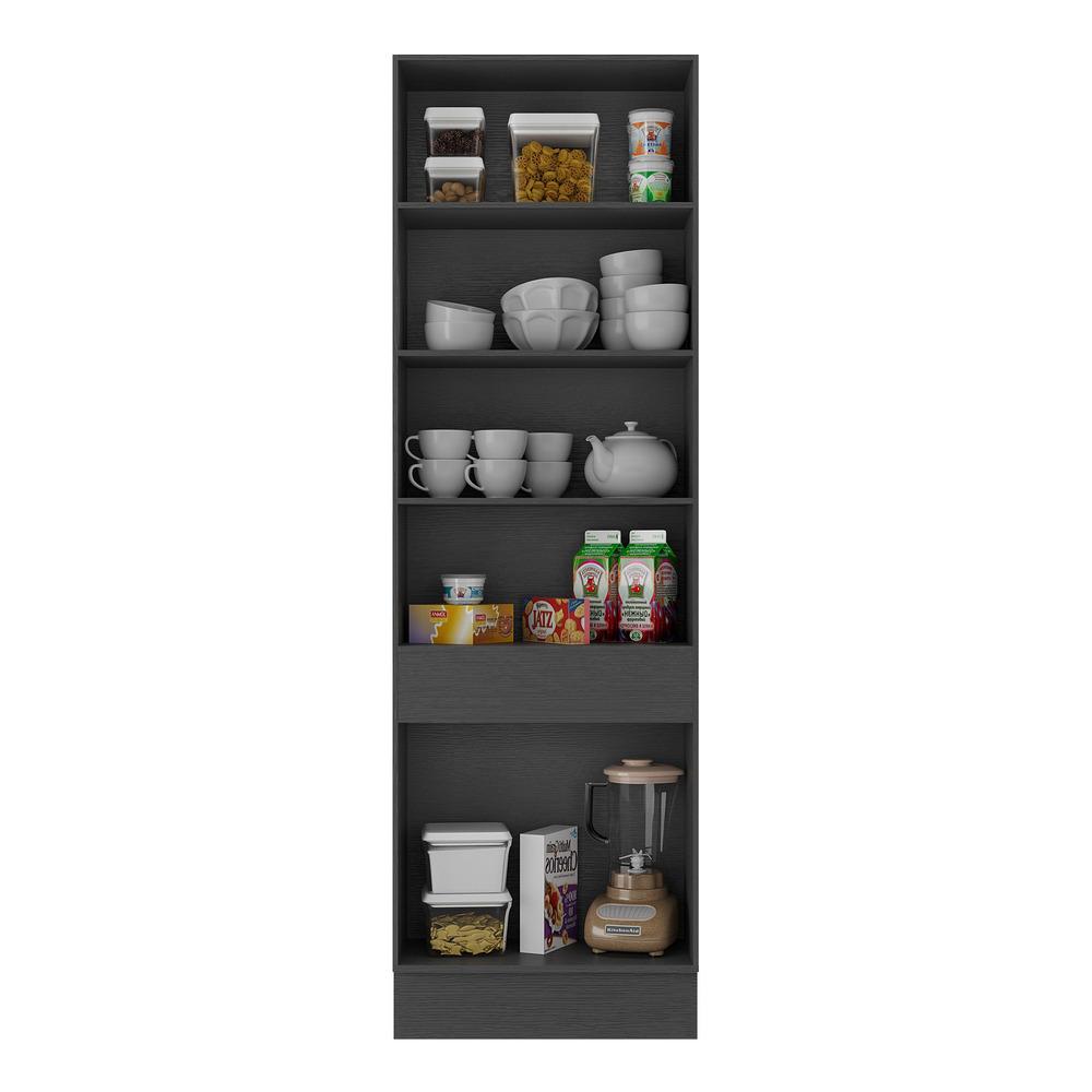 Paneleiro 2 Portas 62cm com Rodapé Veneza Multimóveis V2121 Preto